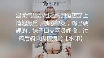 温柔气质小姐姐约到酒店穿上情趣黑丝，触感很爽，鸡巴硬硬的，妹子口交吞吸呼噜，过瘾后骑乘肉棒浪吟【水印】