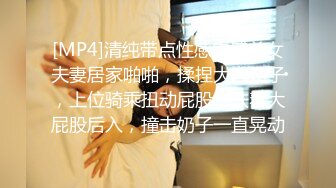 [MP4]清纯带点性感肉感美女夫妻居家啪啪，揉捏大白奶子，上位骑乘扭动屁股，扶着大屁股后入，撞击奶子一直晃动